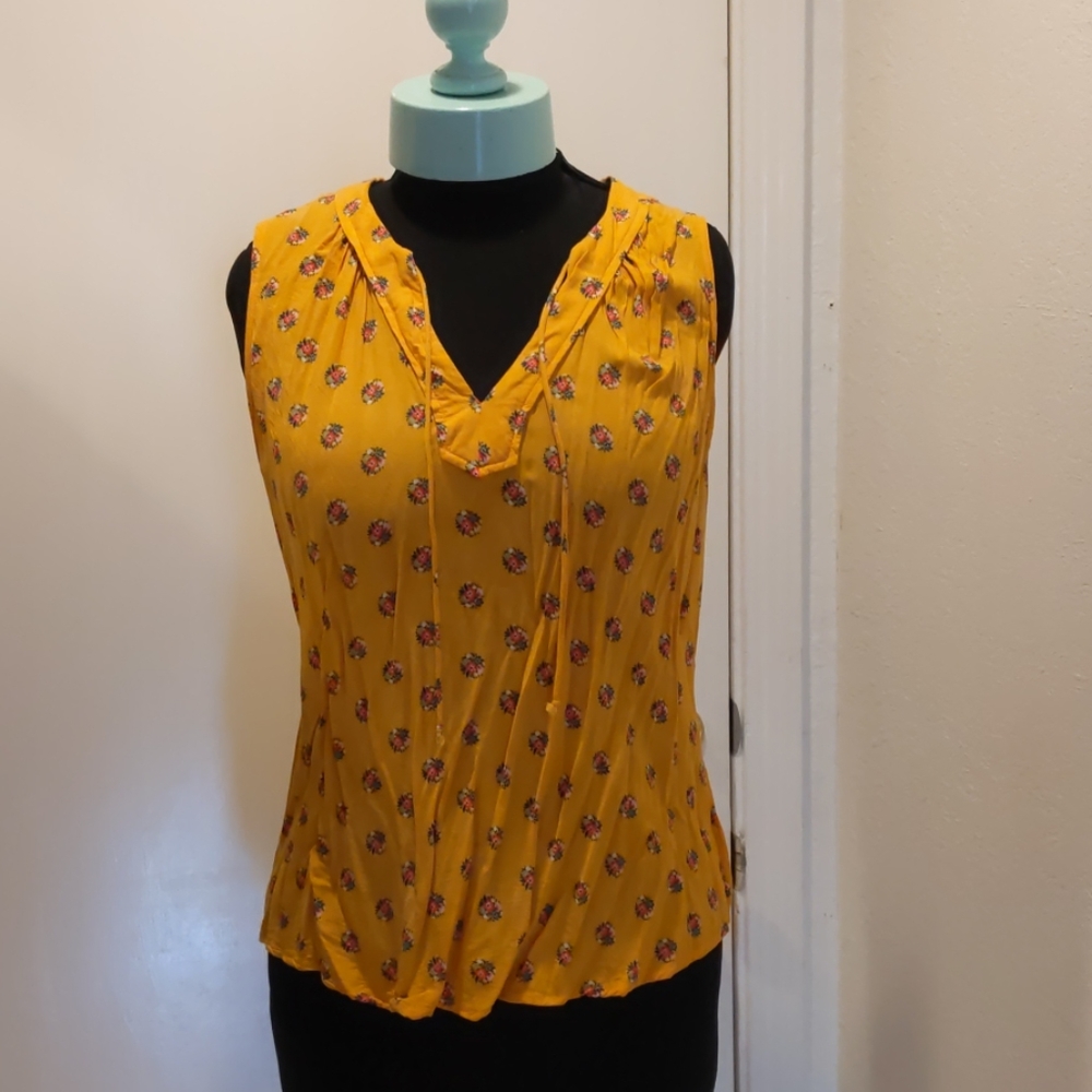 Yellow floral tank